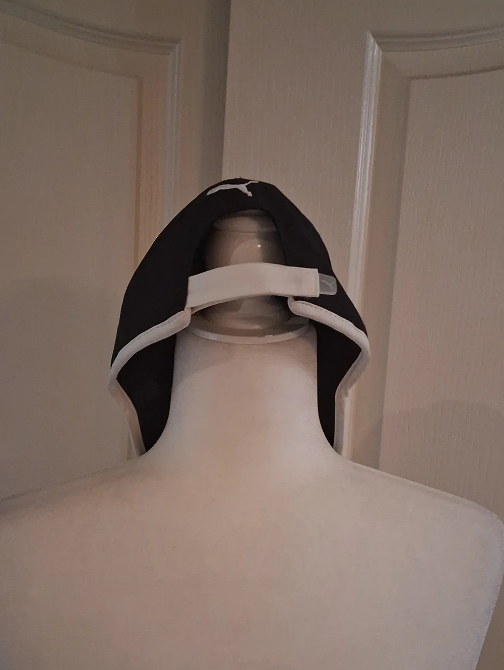 Puma Black Cap with White Logo and Trim
